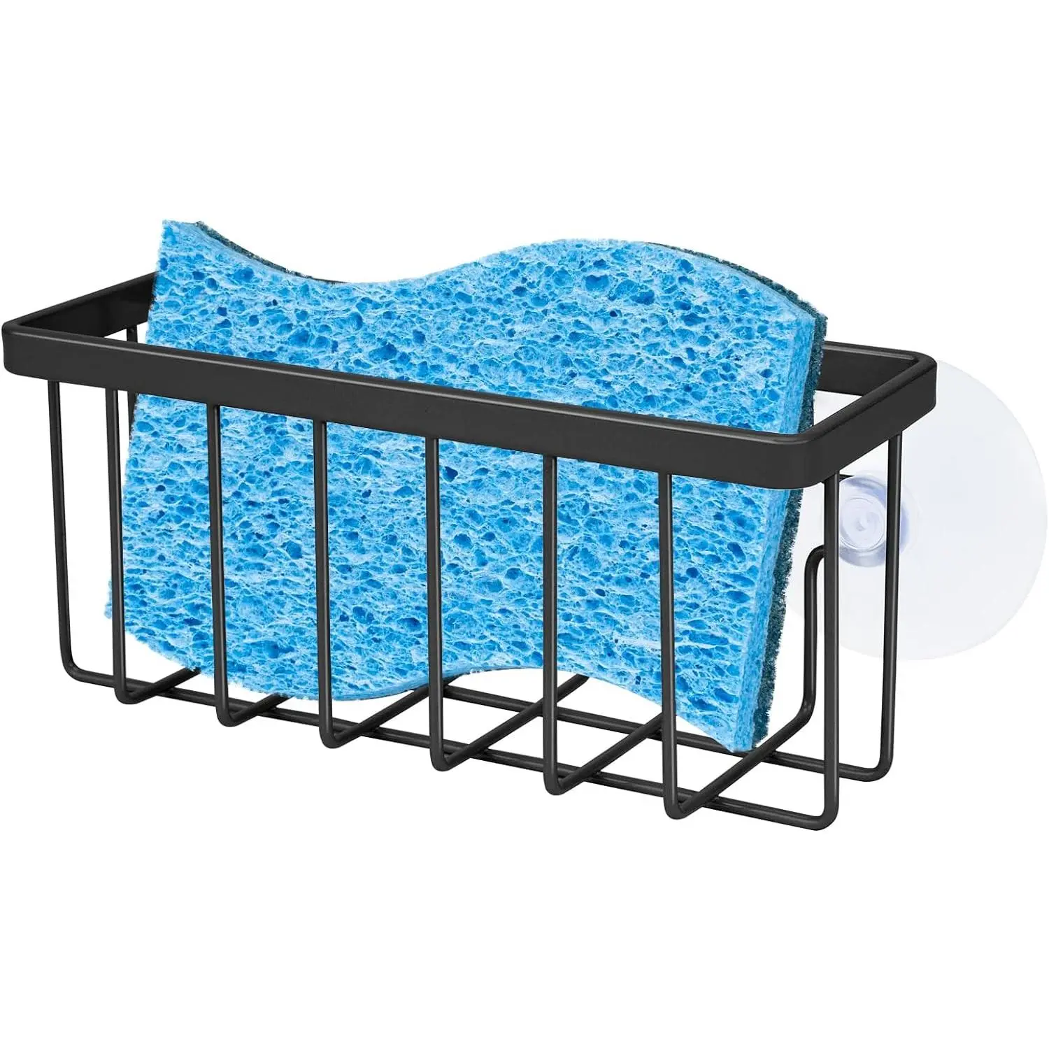 Sponge Holder for Kitchen Sink Suction,Kitchen Sink Sponge Holder,Sink , Soap Holder,Bathroom,Scrubbers (Black)