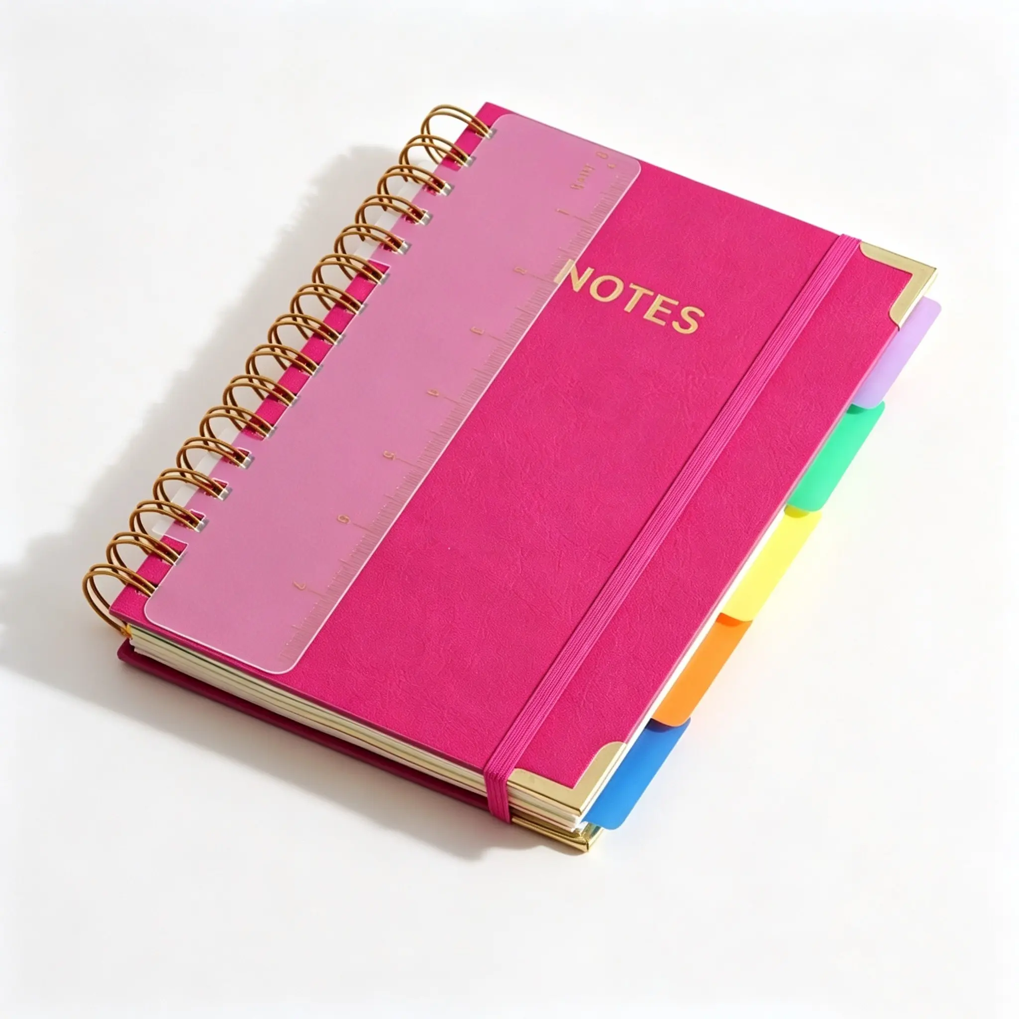 A5 Business Spiral Notebook with Ruler 150 Sheets Thick Vintage Style with Divider Pages Faux Leather Cover Lined Pages for Work School University Planning Notebook Journal Multi Use Back to School Gift, Durable Notebook