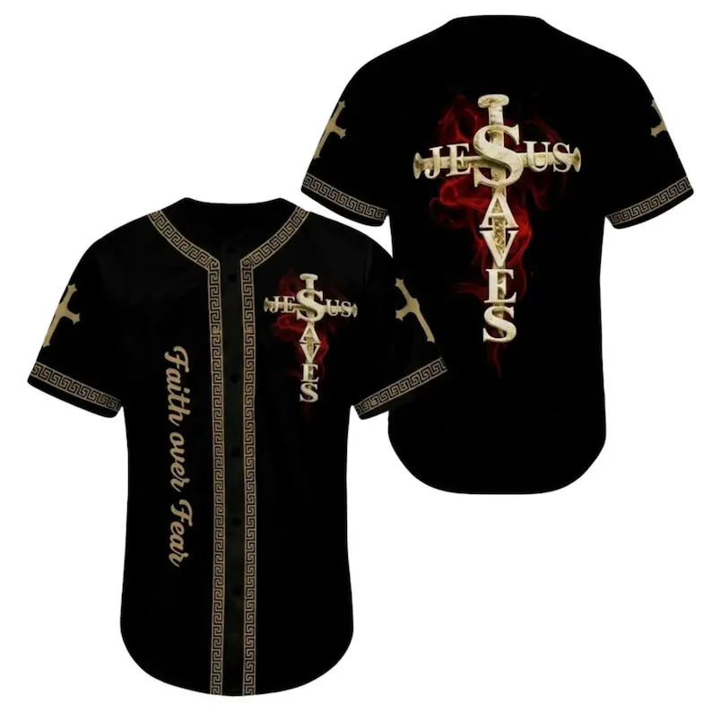 Jesus Saves Baseball Jersey, Christian Faith Shirt, Faith Over Fear #   TikTokMadeMeBuyIt #   TikTokShop #   Jesus #   Baseball Jersey