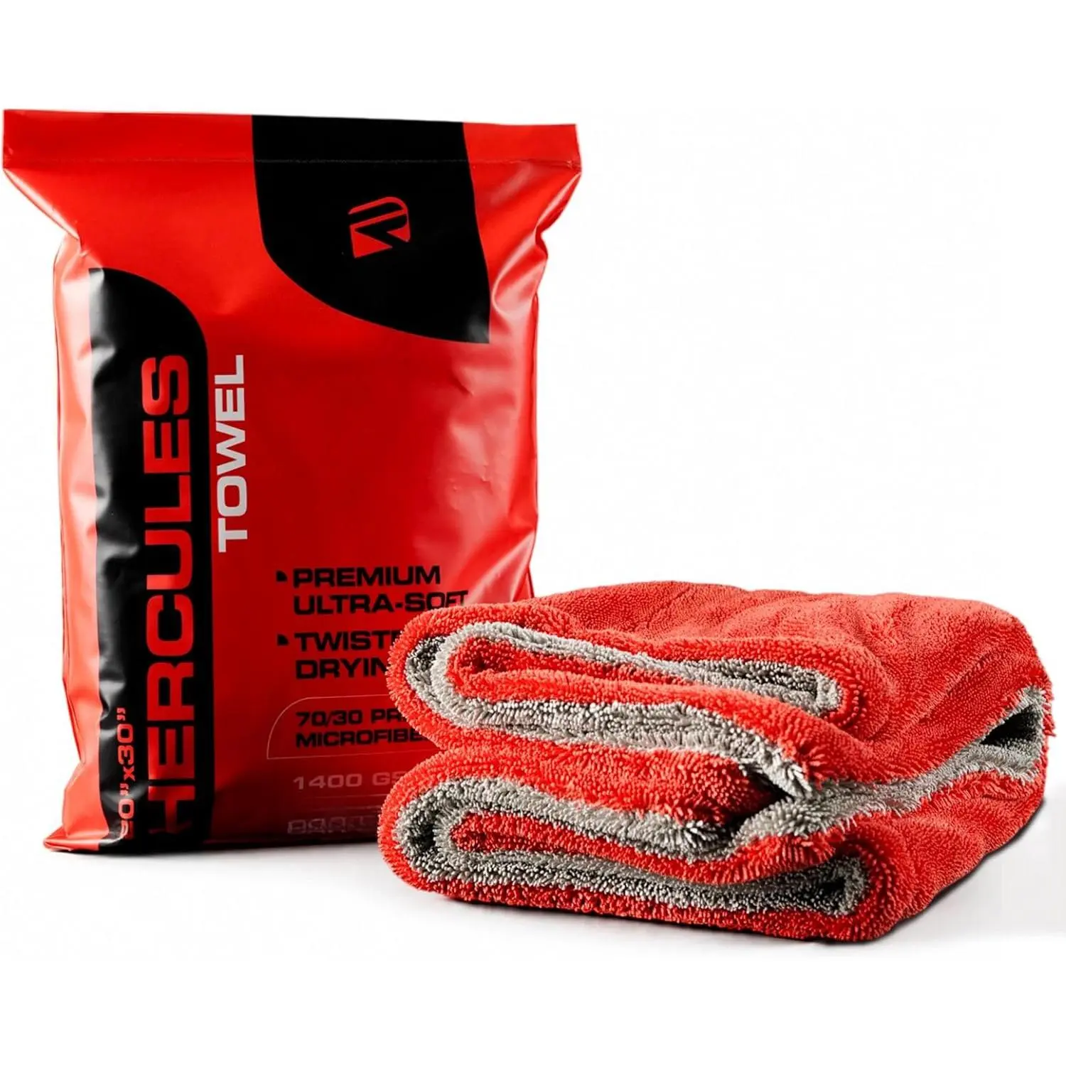 Hercules 1400 GSM Ultra- Drying Towel - Absorbent, Soft, Edgeless, 20x30 Inch, 1 Pack