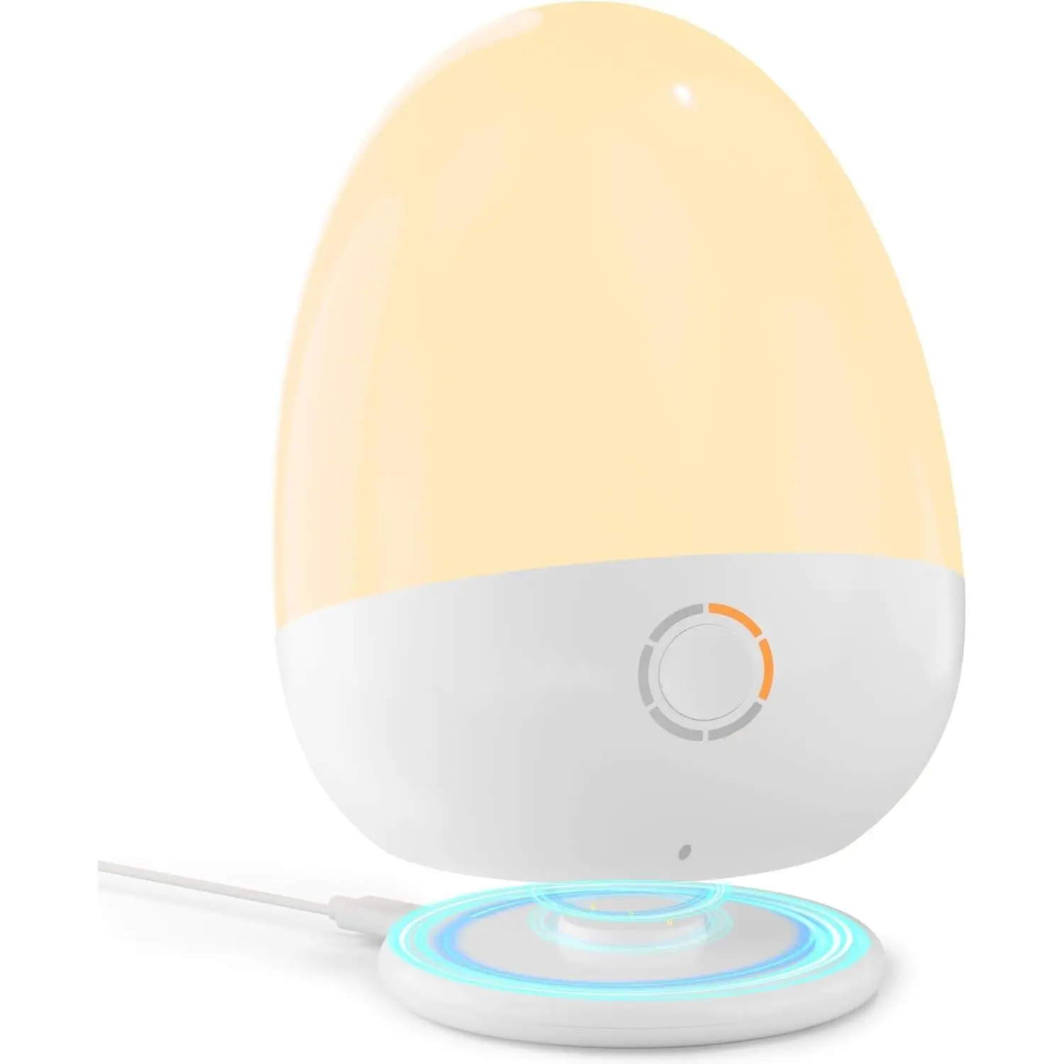 Dimmable LED Touch Egg Night Light for Baby Nursery Indoor Use, Rechargeable Portable Lamp with 1-6H Feeding Timer, 3 Color Temperatures, Ideal for New Moms