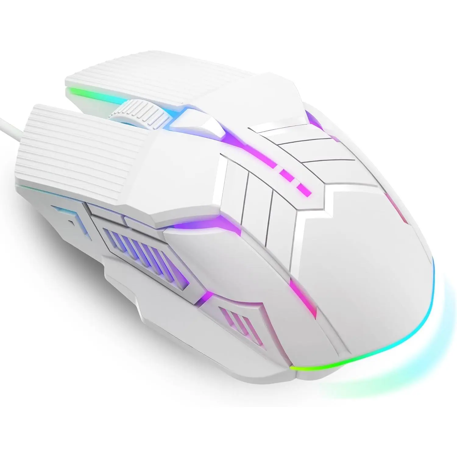 Wired Gaming  RGB USB  with 4 DPI, 6 Buttons -White