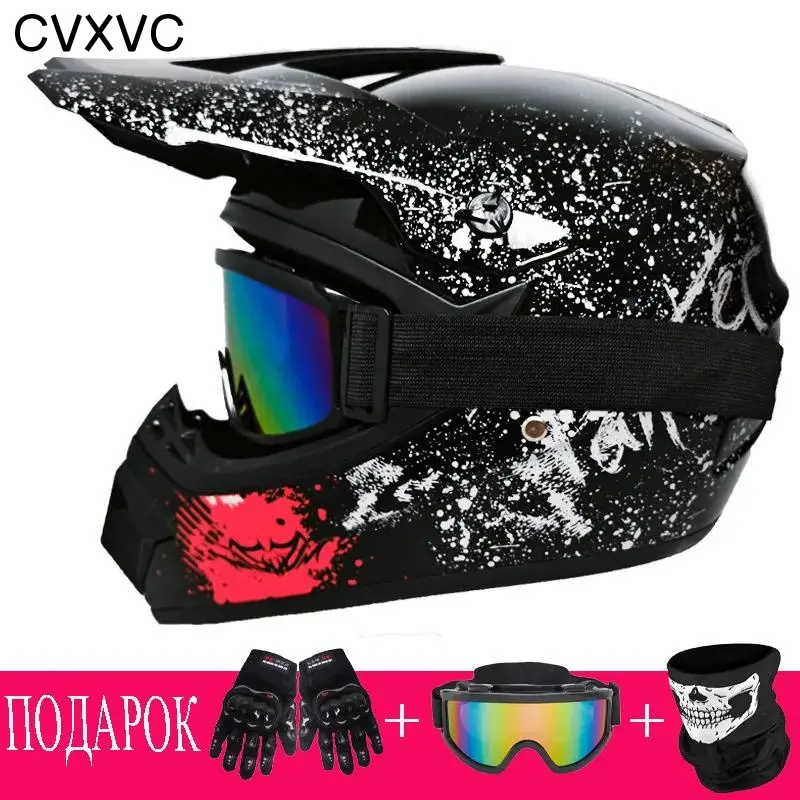 CVXVC Safety Motocross Helmet Casco Motocross Bicycle Downhill Capacete ATV Cross Helmet Child Youth Adlut Motorcycle Helmet Dot Abs 1KG Unisex summerwins,summerwins Headgear