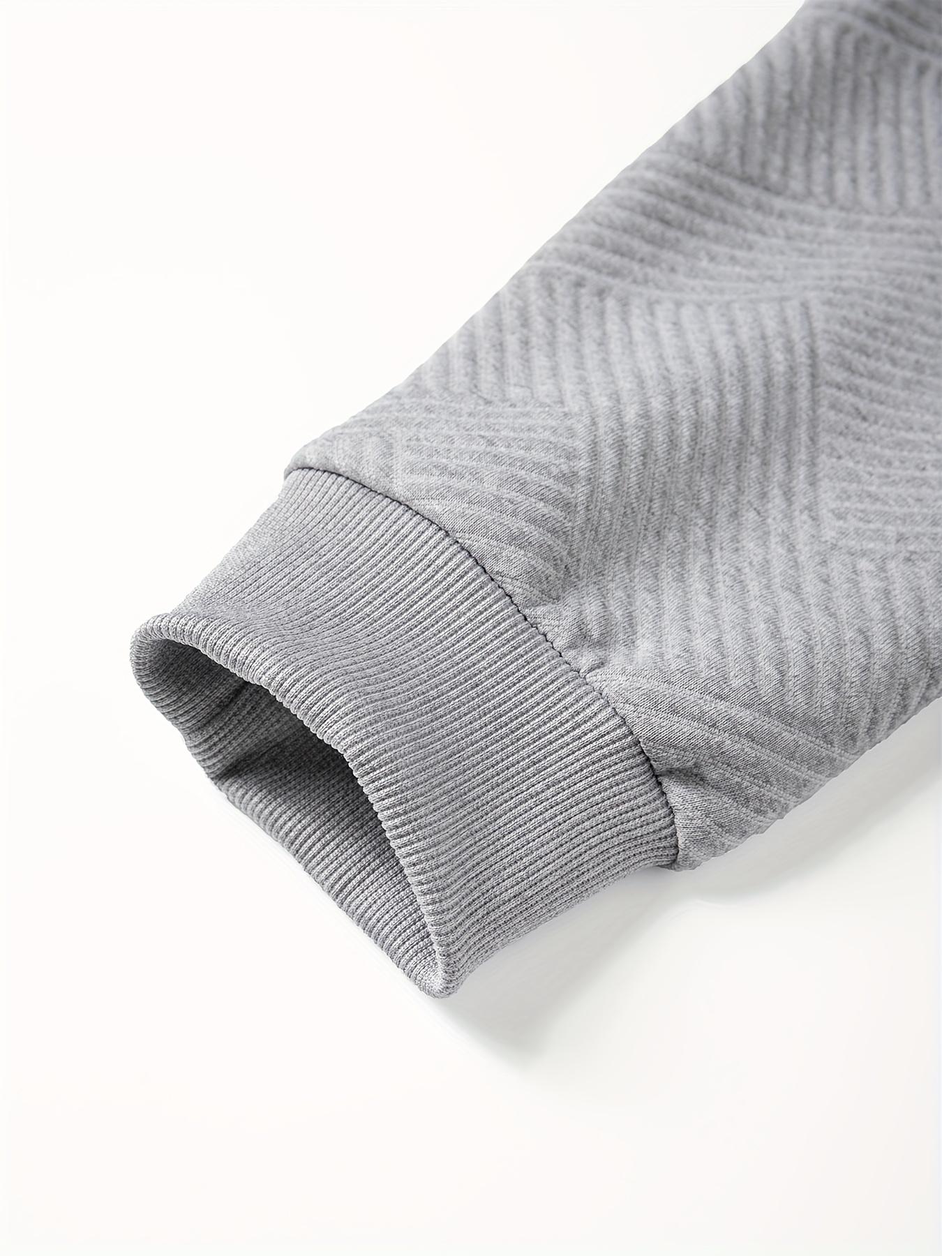 Men's casual fashion suit knitted jacquard sweatshirt and pants two-piece set