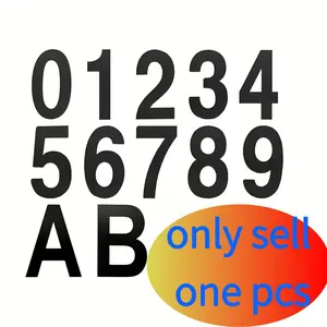 1pc Stainless Steel 3D Stereoscopic Digital Sticker Self-Adhesive Digital Sign Door Number House Number Mailbox Email Number Digital Sticker Metal Sign Nameplate Hotel Door Number Digital