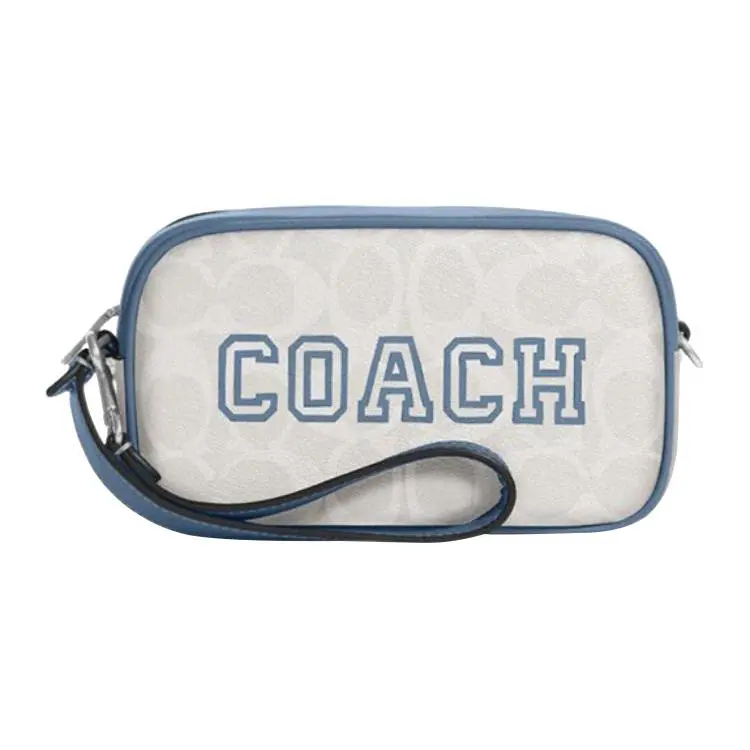 Coach Jamie 18 Classic Monogram Wristlet Bag for Women with Dual Card Slots and Zip Closure Verifiable, with credentials and supporting global authentication
