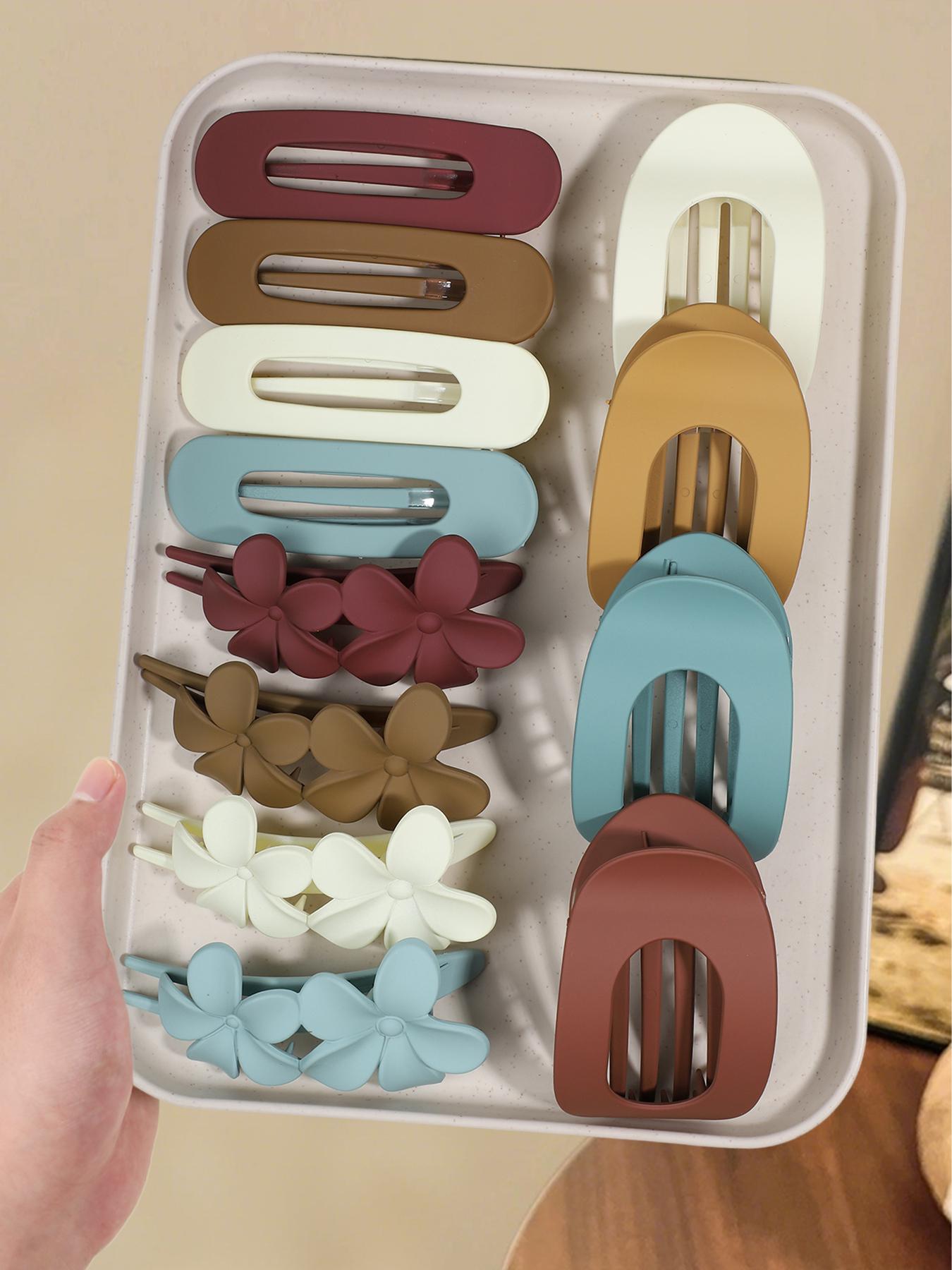 8pcs Matte Anti-Slip Large Hair Clips for Women, Suitable for Thick & Thin Hair, Daily Use Decorative Strong Hold All-Day Comfort, Hair Claws Set