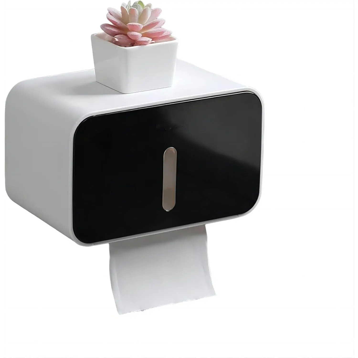 Waterproof Toilet Paper Holder Organiser, Smooth Lightweight Full-Covered Mounted Box for RV Shower, Bathroom Cabinet Pet Supplies, Wall