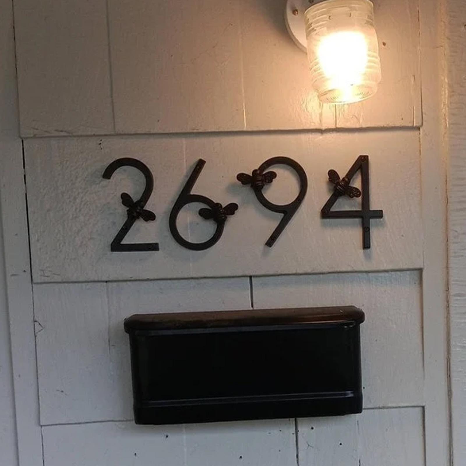 New Bee House Number Sign Brass Bee Door Number Metal Craft