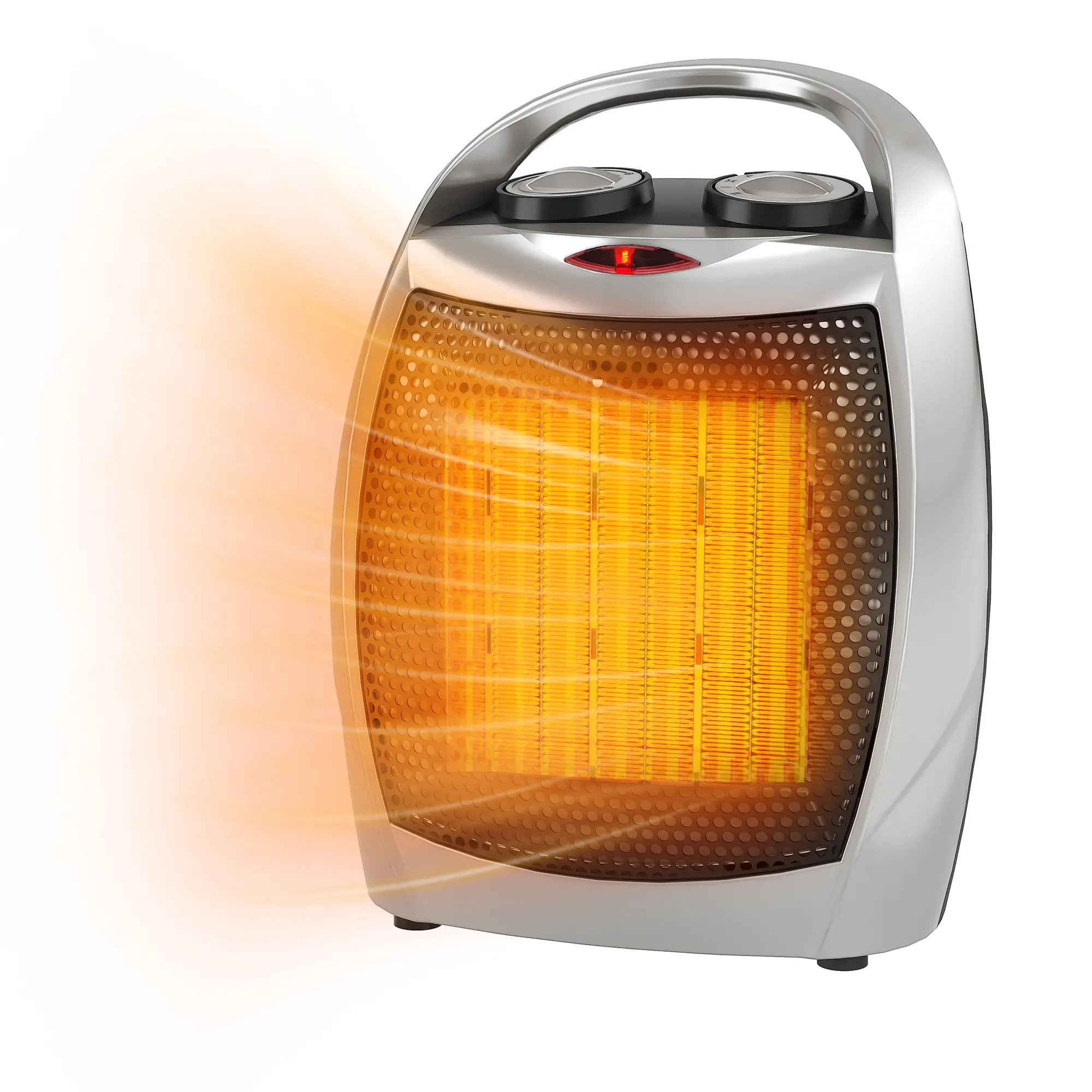 Compact Portable Electric Space Heater – 1500W/750W Ceramic Fast Heating with Thermostat, Quiet & Safe – Versatile Indoor Use – No Handle