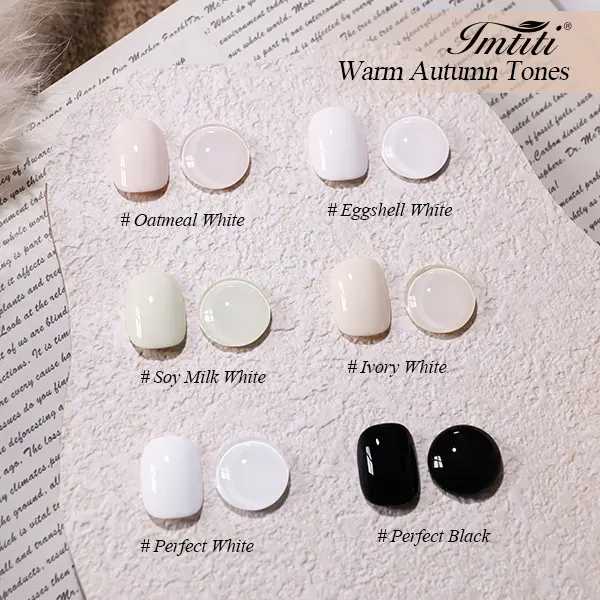 IMTITI Minimalist Solid Color LED Polish (10ml) - Quick Dry, Long-Lasting, Toxin-Free for Nail Art, Soft Milky White, Versatile All-Season, Beginner-Friendly UV-Free for Women home decor ruber soak-off ware sf