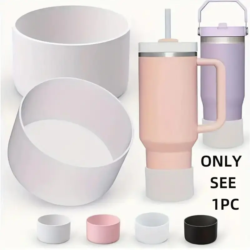 1pc Silicone Bottom Protector Sleeve for Stanley Cup, Fits 30oz & 40oz Bottles, Portable Non-Slip Design Drinkware, Durable Protection Accessory, Drink Protectors, Tumbler Accessories