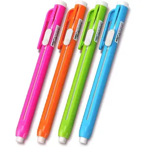 Retractable Mechanical Eraser Pen, Pen-Style Erasers  Color, 4 Pack