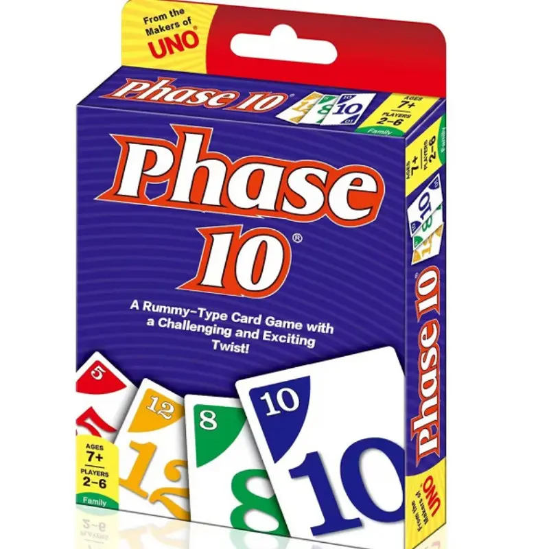 Unos Phase 10 Multi-Player Tabletop Party Game, Fun & Engaging Card Game for Friends & Family, Perfect for Gatherings & Events
