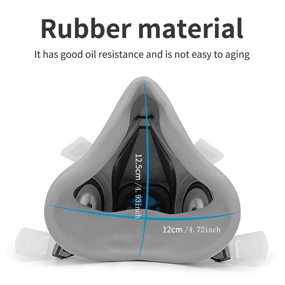 6200 Gas Mask with 6001 Filters, Respirator for Nuclear and Chemical Protection, Ideal for Painting, Dust, Organic Vapors