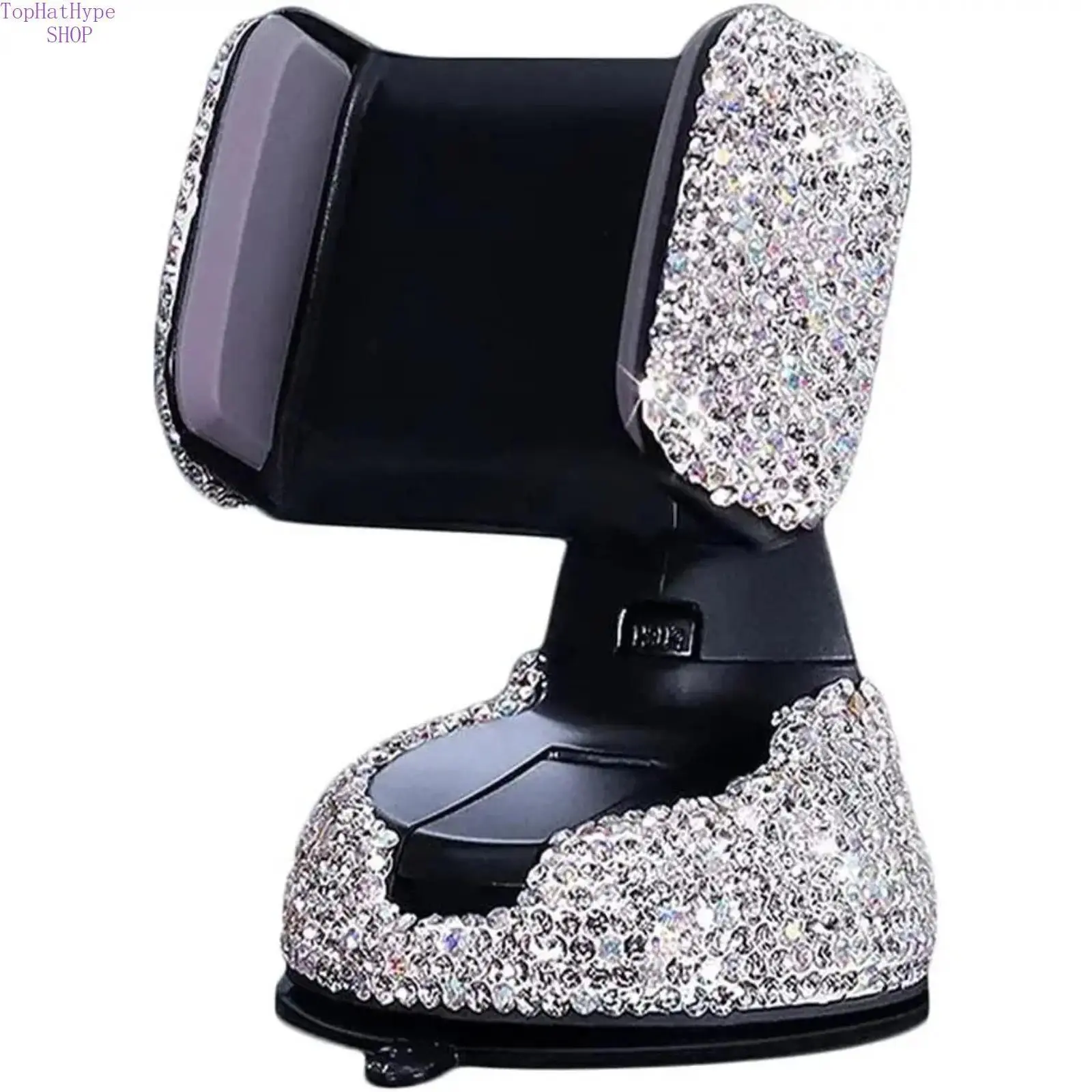 Glitter Rhinestone Phone Holder for Car, 360° Rotatable Air Outlet Mount