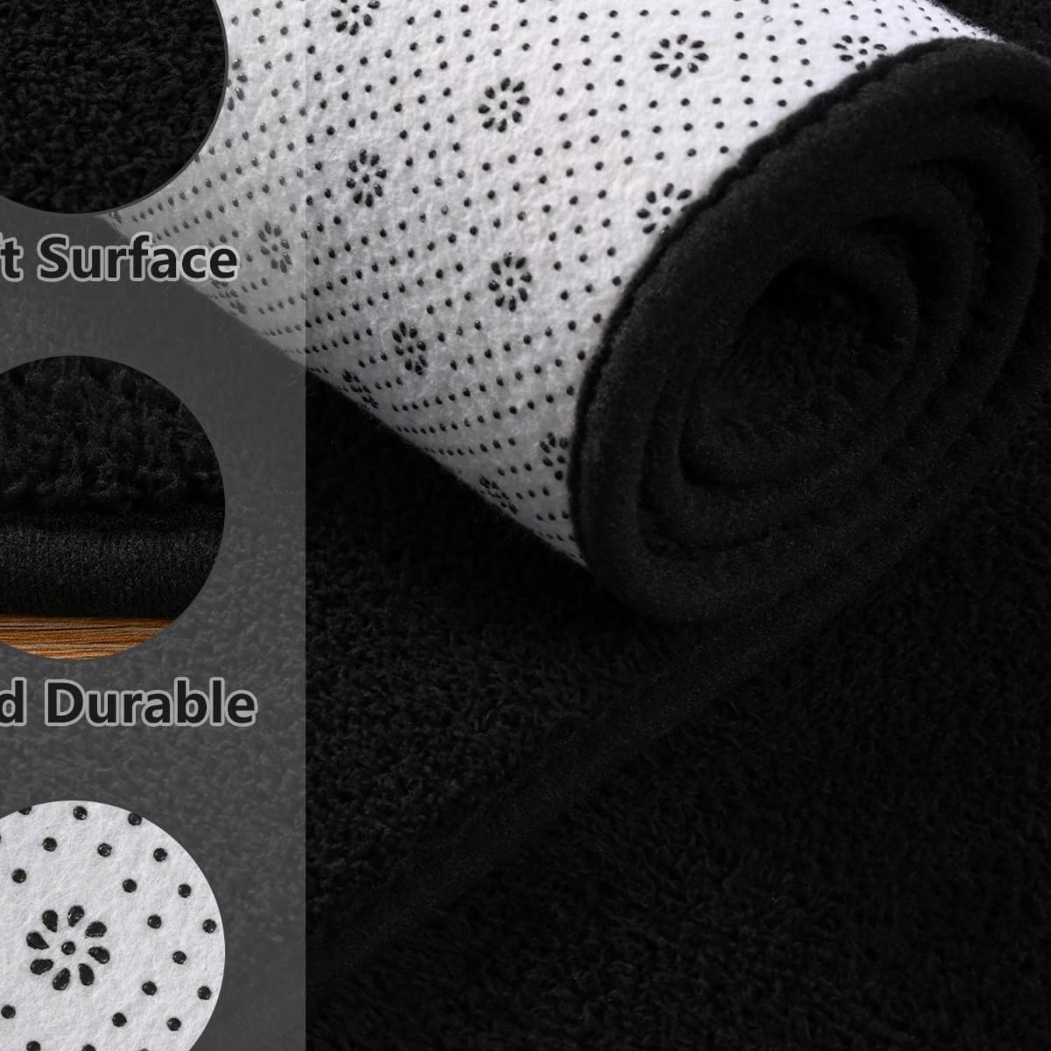 Memory Foam Area Rug - Ultra Soft Non-Slip Carpet in Burgundy, White, Yellow, Black, Blue,Multiple Sizes for Living Room-S & Bedroom-S