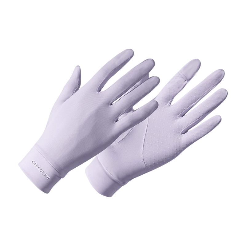 Women's UPF 50+ Sun Protection Gloves - Fingerless Cooling Ice Silk Driving Gloves