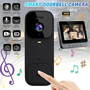X7 Smart Video Doorbell, 4.3 Inch Color Screen, HD Video Intercom, Long Battery Life, No Internet Needed, Two-Way Audio, Home Use, Wireless Video Doorbell
