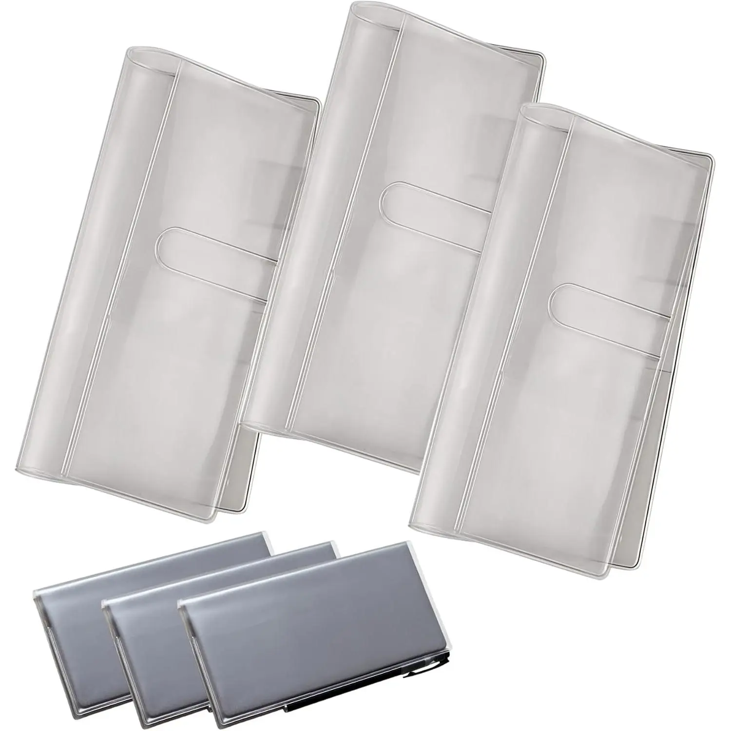 Clear Cover for Weeks,Planner Cover Protector,3Pack Clear Plastic Book Cover Sleeves for Books, 8.1 x 7.76 inches