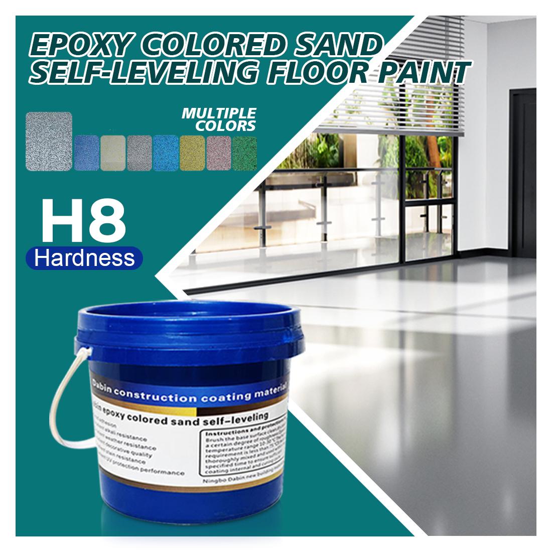 Epoxy Color Sand Coating for Garage Basement & Concrete Floors High Gloss Waterproof Durable