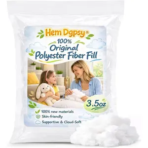 Premium Polyester Fiber Fill Stuffing 3.5oz/99g, Machine Washable Polyfill for Stuffed Animals, Crochet Toys, Crafts, Cushions, Couch, Sewing, Cloud Decor