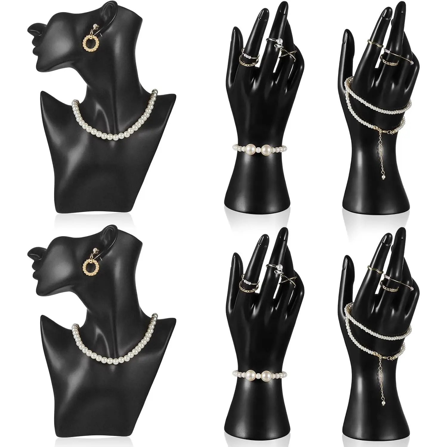 Mannequin Display Set Including Boutique Bust Holder Hand Display Bracelet Ring Stand Mannequin Earring Stand