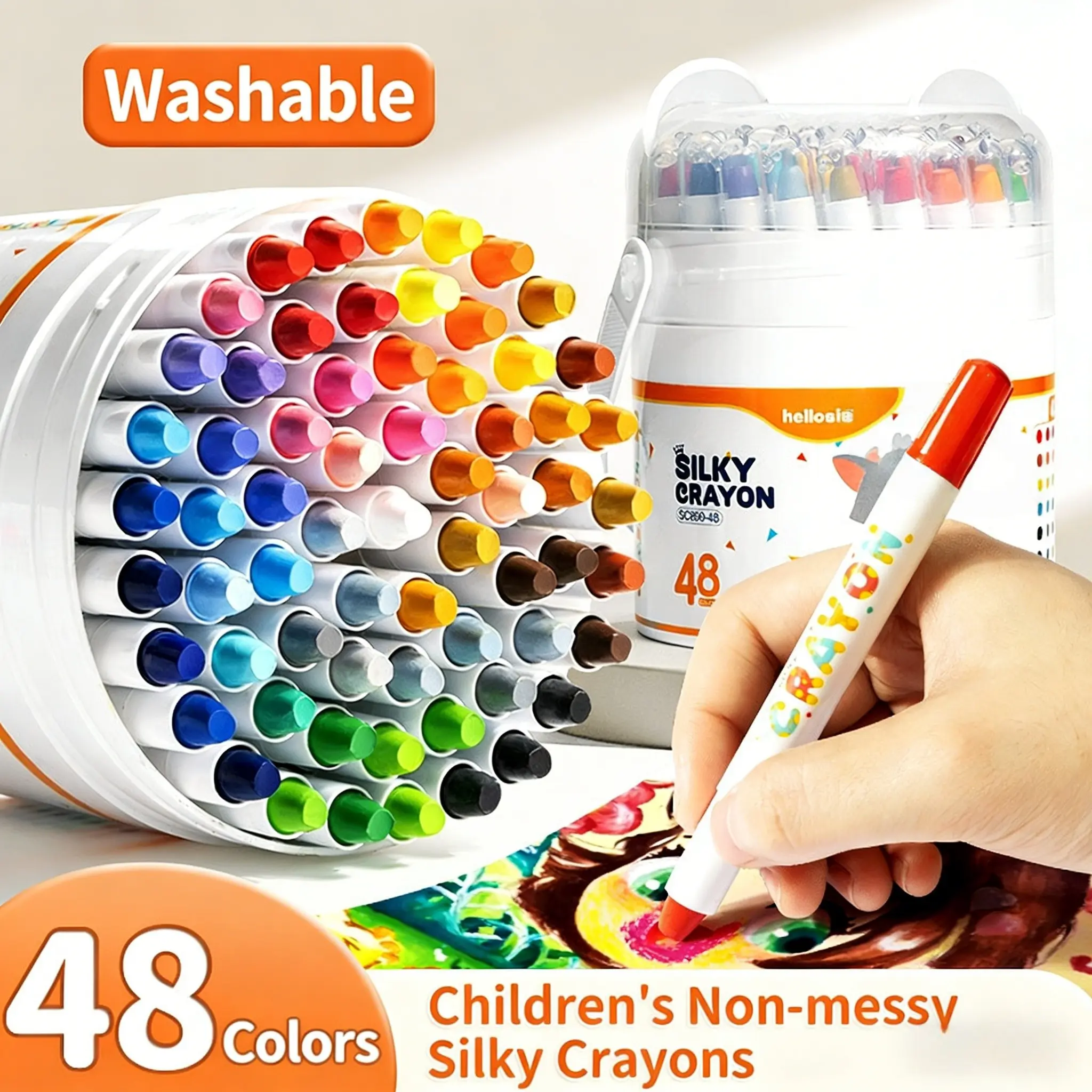 Jumbo Silky Crayons for Toddlers, Easy Grip Twistable Crayons, Non Toxic Washable Crayons, Kids Gifts, toddler crayons ,Easter crayons,Coloring Pencils, Art Drawing Supplies, Christmas Gifts