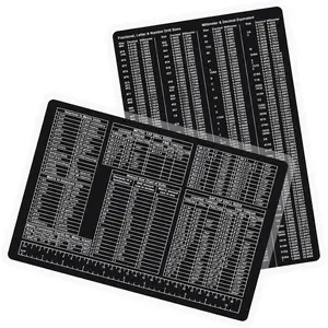 11.8” X 7.9” Toolbox Reference Card Toolbox Accessories Conversion Chart Card SAE/Metric Ruler Standard Metric Conversion Charts Tap Drill Sizes Wrench Conversion