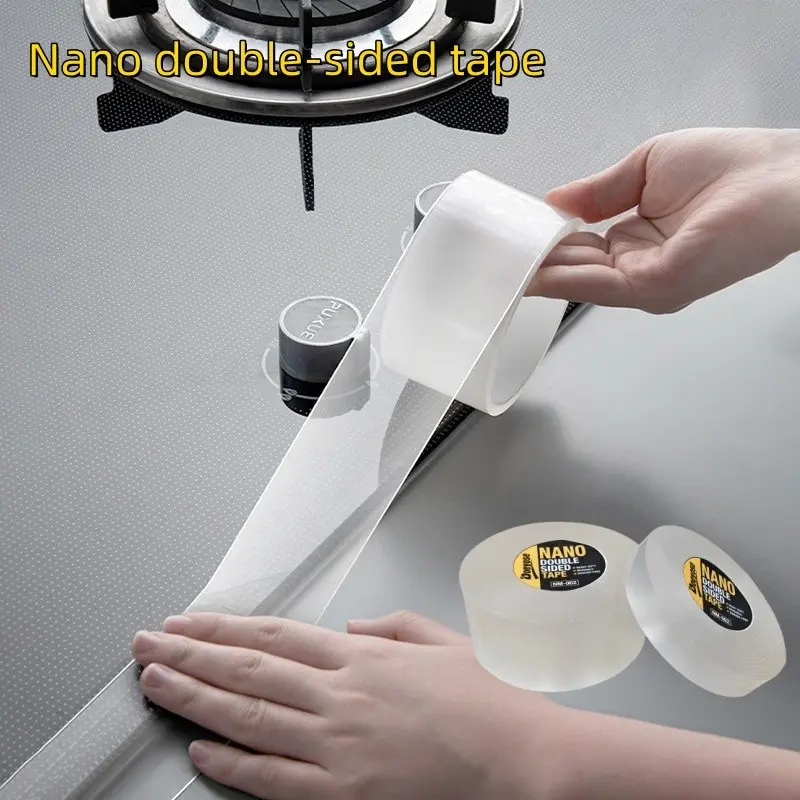 High Adhesive High Strength Nano Double-Sided Tape, Transparent No-Trace Car Mounting Film, Strong Universal Magic Glue, Ideal for Car Decor & Foot Mat Fixing