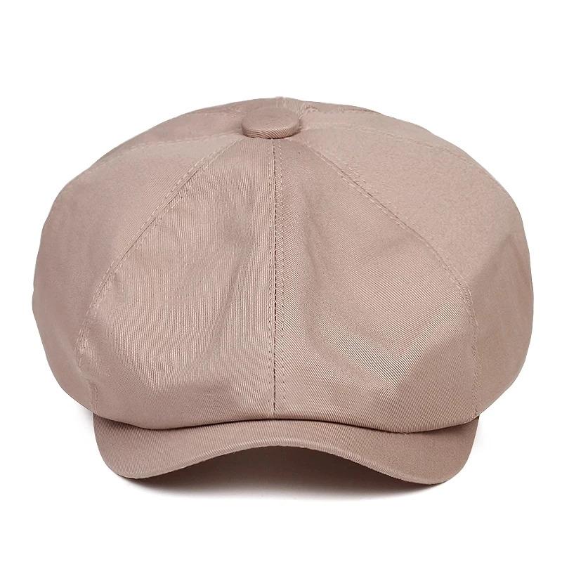 Mens Retro Newsboy Caps Stitching Berets Cap Autumn Winter Vintage Painter Octagonal Hats Gorras