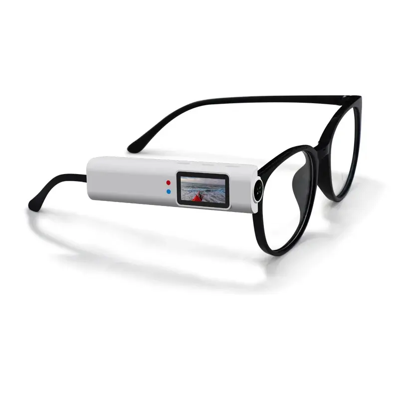 S110 Wearable Compact Wear Smart Glasses - 2.7K WIFI FPV Recording, Hidden Travel Capture, Bike Rides Compatibility, Non-Waterproof Action Sports Vlogging Equipment for Enthusiasts