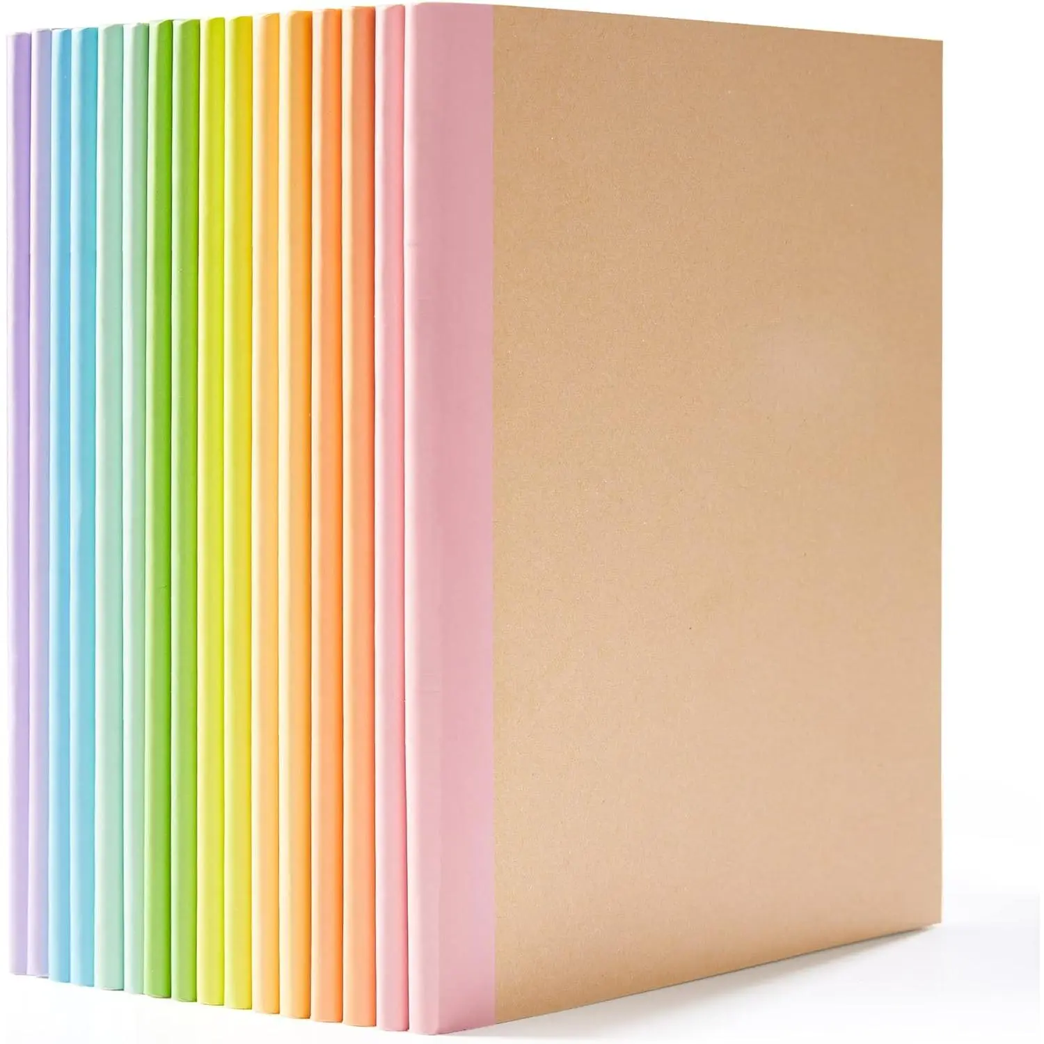 16 Pack Composition Notebook Bulk,  Cover Lined Blank College Ruled Travel Journals with Pastel Color  For Women Students Office, 60 Pages, 8.3”x 5.5”, A5, 8 Pastel Colors
