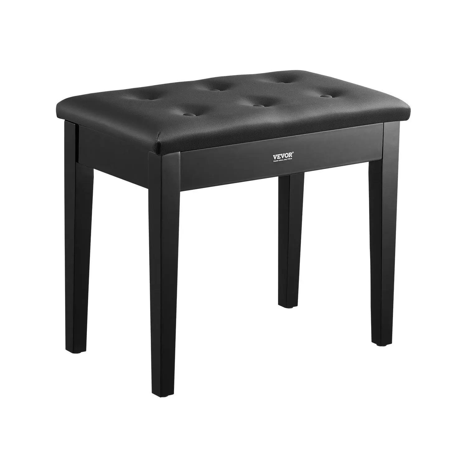 VEVOR Piano Bench, 22" x 13.78"x 19", Keyboard Piano Chair with High-Density Padded Cushion, Storage Compartment for Music Books, Wooden Piano Bookcase Stool Seat, for Vanity, Living Room, Bedroom