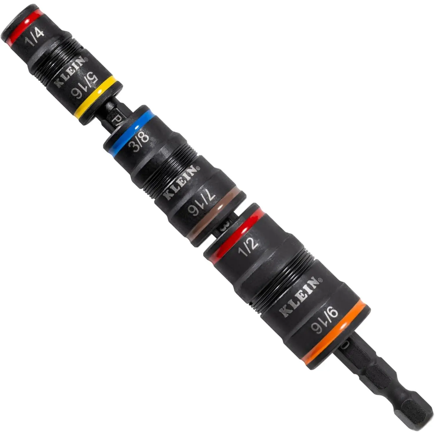 32933 Impact Driver, SAE 7-in-1 Impact Rated Socket Set, 3 Flip Sockets with 6 Hex Driver Sizes and 1/4-Inch Bit Holder, 5-Inch Shaft