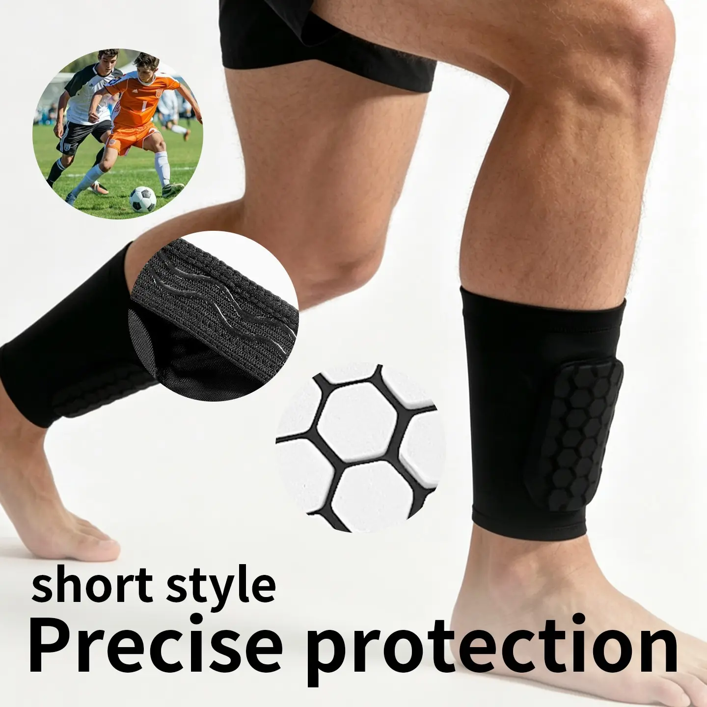 Short Ankle Protector, Honeycomb Impact Guard, Durable Breathable Sports Ankle Sleeve, Ankle Protective Compression, Ankle Stabilizer, Ideal for Football Training, Ankle Wrap