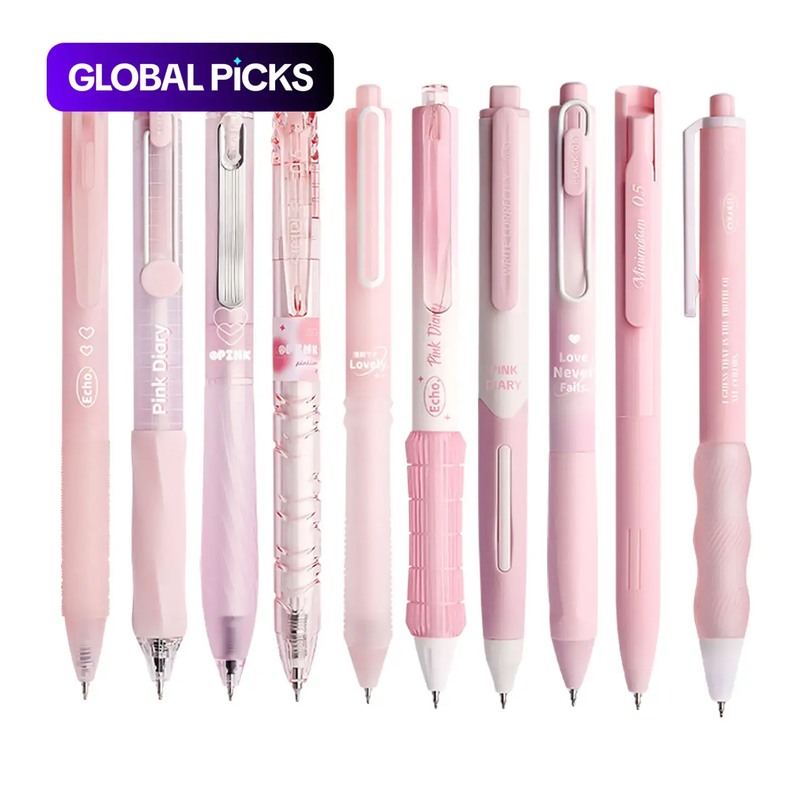 10pcs/set Retractable Quick-Dry Black Ink Gel Pens, Student School Writing Pen, College Student Pen, Note Taking Pens, Office Stationery & Supplies #GLOBAL PICKS