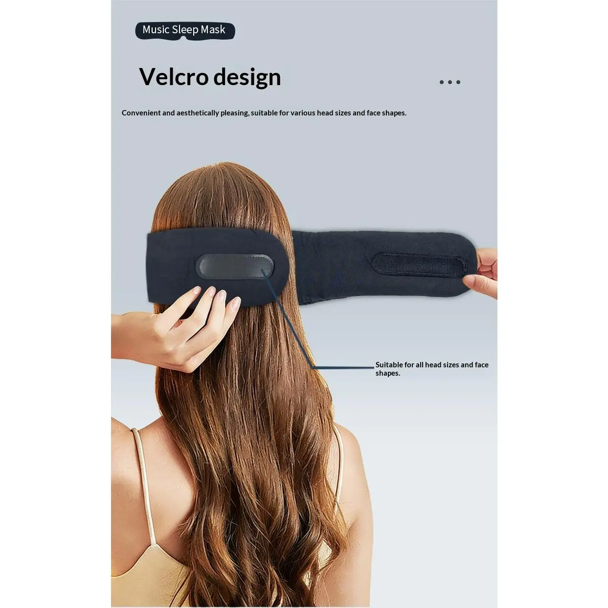 3D Bluetooth Sleep Mask with Surround Sound Music, Heated Eye Massager, Light Blocking Sleep Aid with Removable and Washable Cover, Removable Cloth