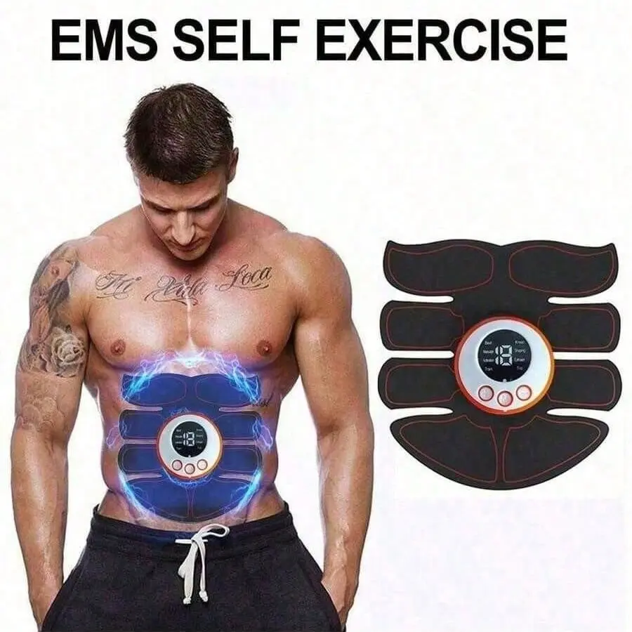 USB Rechargeable Wireless EMS Muscle Stimulator for Abs and Butt Training, Body Sculpting Trainer for Men and Women  Charging fee