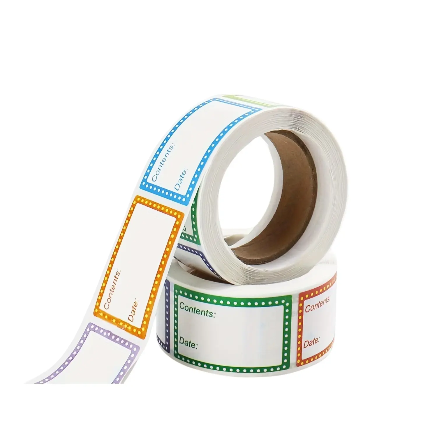 1 roll 200 sheets of food safety date storage cards, refrigerator storage stickers, bottle seasoning labels, can color blank marking sealing stickers, self-adhesive stickers