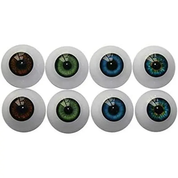 Halloween Eyeballs 4 Pairs of 4 Colors 20mm Half Round Realistic  Eyes for Halloween Props, , Dolls or Bears Craft Plastic Eyeballs (20mm)