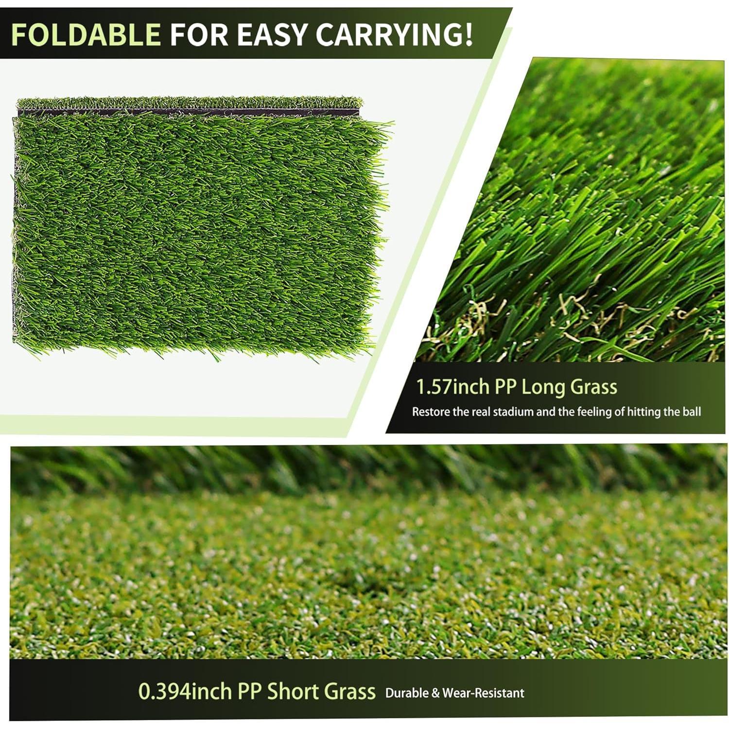 Golf Hitting Mat - Portable Golf Pratice Mat with Swing Path Trajectory, 3-in-1 Includes Fairway, Rough & Putting Pad Mats No-Slip Rubber Base,Simulator Haves, for Golfers Golf Hitting Mat - Portable Golf Pratice Mat with Swing Path Trajectory, 3-in-1 Includes Fairway, Rough & Putting Pad Mats No-Slip Rubber Base,Simulator Haves, for Golfers