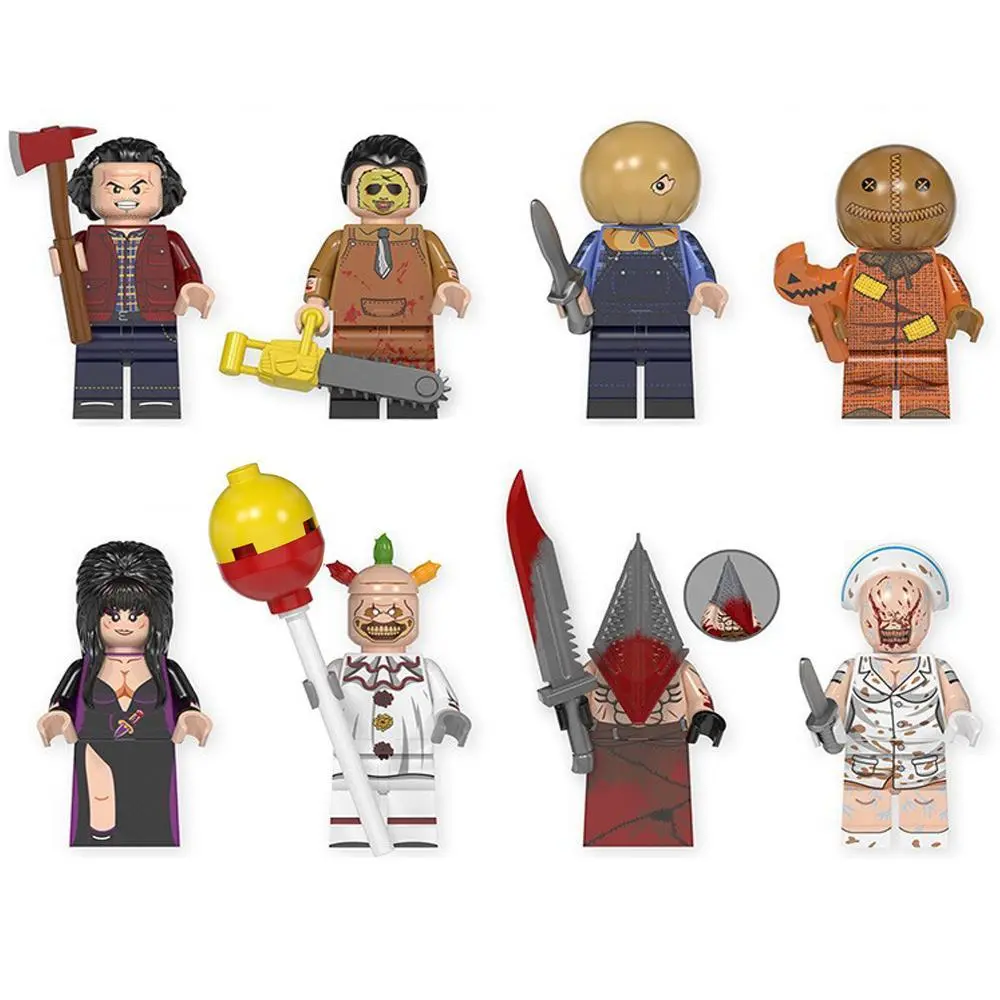 2026 Hot Compact Plastic Unisex Classic Horror Character Building Blocks Toy, Pyramid Head & Jack Torrance Figura, Exquisite Bricks for Kids Gift