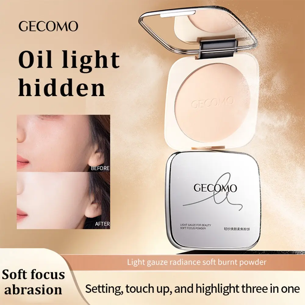 20g Matte Powder Foundation, Long-Lasting Oil-Control Makeup, Waterproof Sweatproof, Portable Travel Compact, Flawless Finish