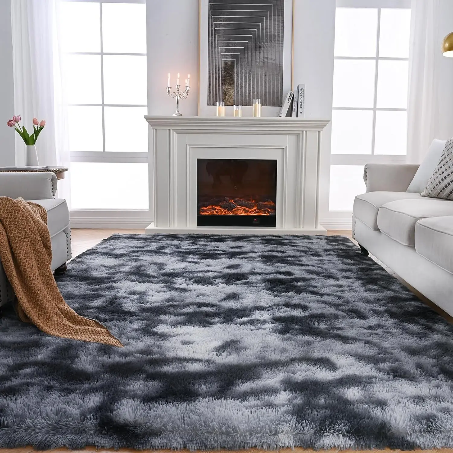 Shag Area Rugs for Bedroom Living Room,Ultra Soft Fluffy Area Rugs for Dorm, Indoor Carpet Nursery Rugs for Kids Room Home Decor, Shaggy Area Rugs