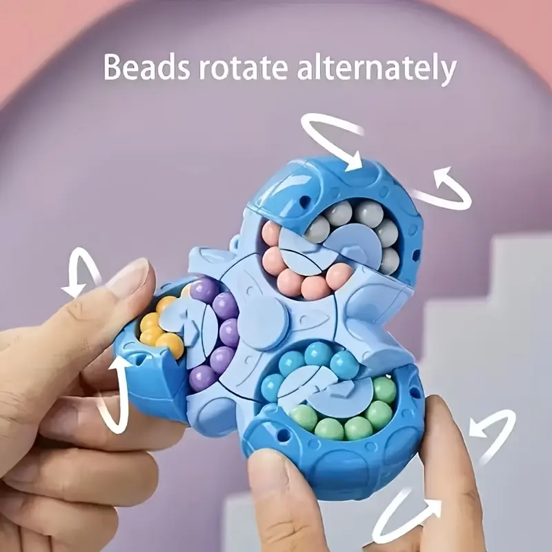 6-Sided Magic Bean Puzzle Toy for Kids 3+ Fidget Rotation Game, Educational Brain Teaser & Sensory Logic Toy, Enhances Fine Motor Skills, Hand-Eye Coordination & Creativity, Developmental Gift