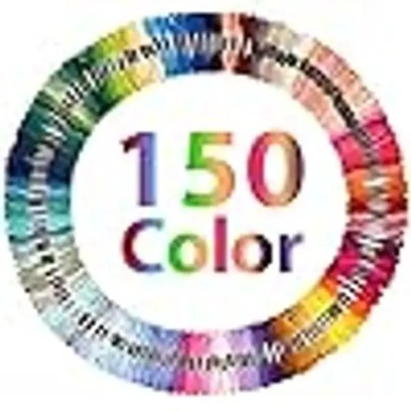 150 Color Skeins Rainbow Color Embroidery Floss Cross Stitch Threads Bracelet Yarn Craft Floss