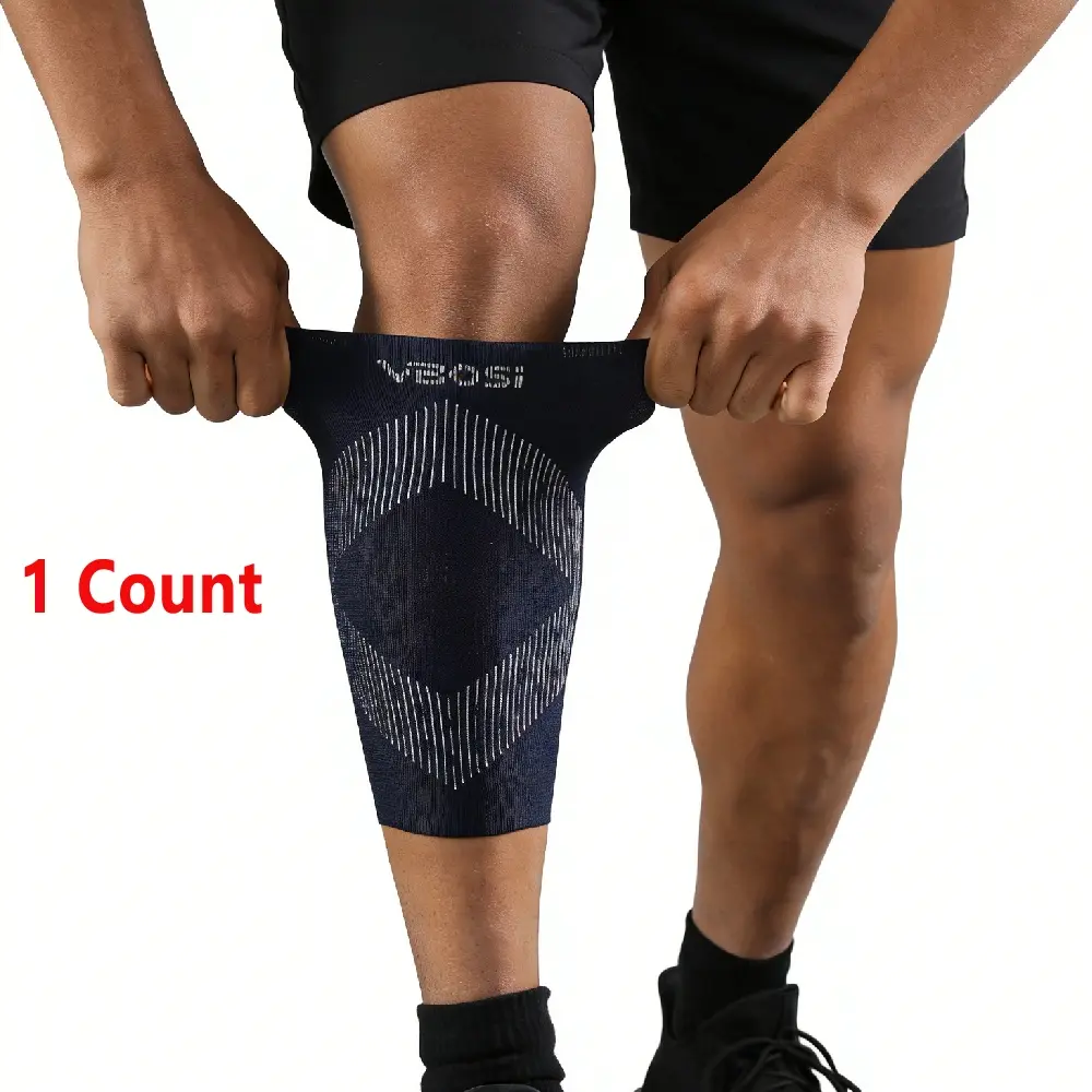 Calf Compression Sleeves 1 Pair Stretch for Men Women, Footless Leg Compression Socks for Running, Shin Splints, Varicose Veins & Leg Pain Relief