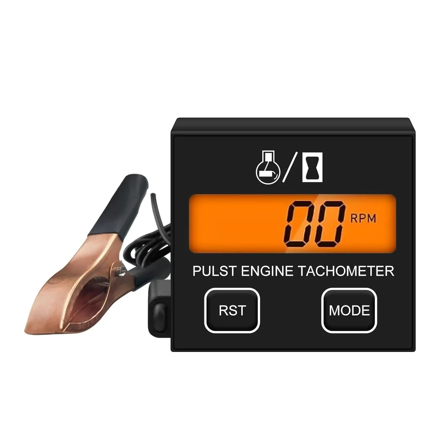 Small Digital Inductiv Engine Tachometer Replaceable Battery Waterproof for Chainsaw Marine ATV Motorcycle UTV Engine