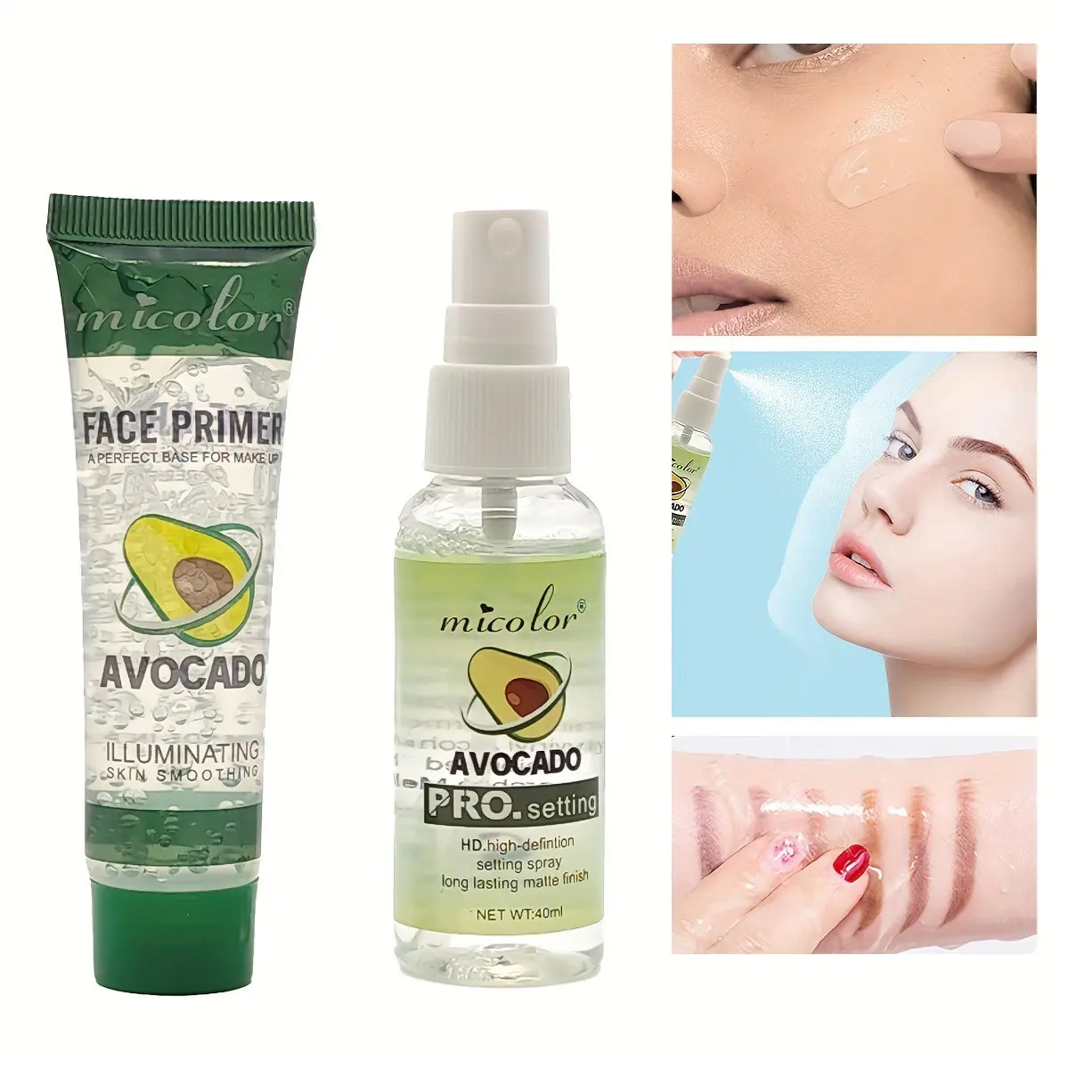 Long-Lasting Oil-Control Moisturizing Makeup Primer and Setting Spray Set, Gentle Oil Control, Waterproof Sweatproof, Matte Finish, Lightweight, All Skin Types